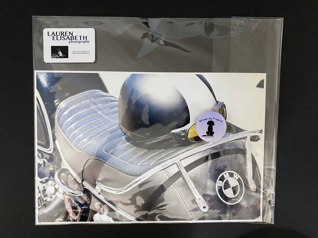 Vintage BMW Cafe Racer Art Print: Signed Motorcycle Photograph 10x15
