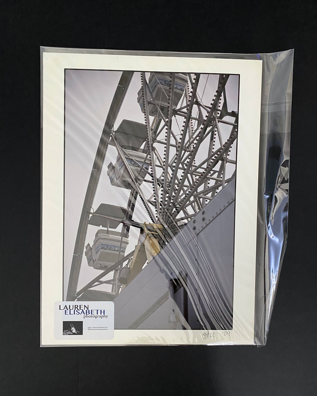 Ferris Wheel Architecture Photograph: Gothic Carnival Fine Art Print