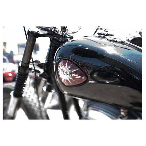 Venice Beach Motorcycle Rally Print: BSA Cafe Racer, Reflected Sun 10x15