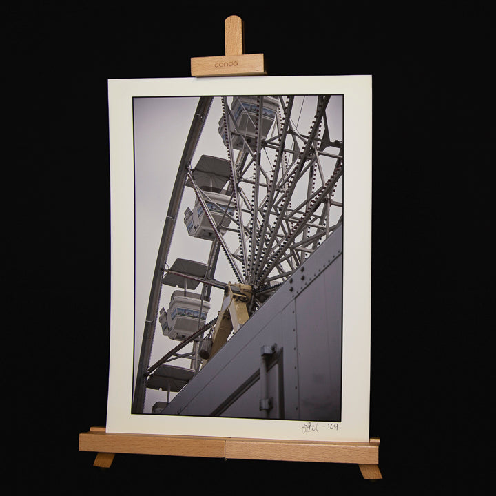 Ferris Wheel Architecture Photograph: Gothic Carnival Fine Art Print