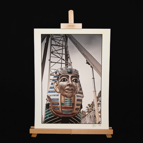 Creepy Carnival King Tut Swing Ride Photo: Gothic Series, Velvet Finish Print