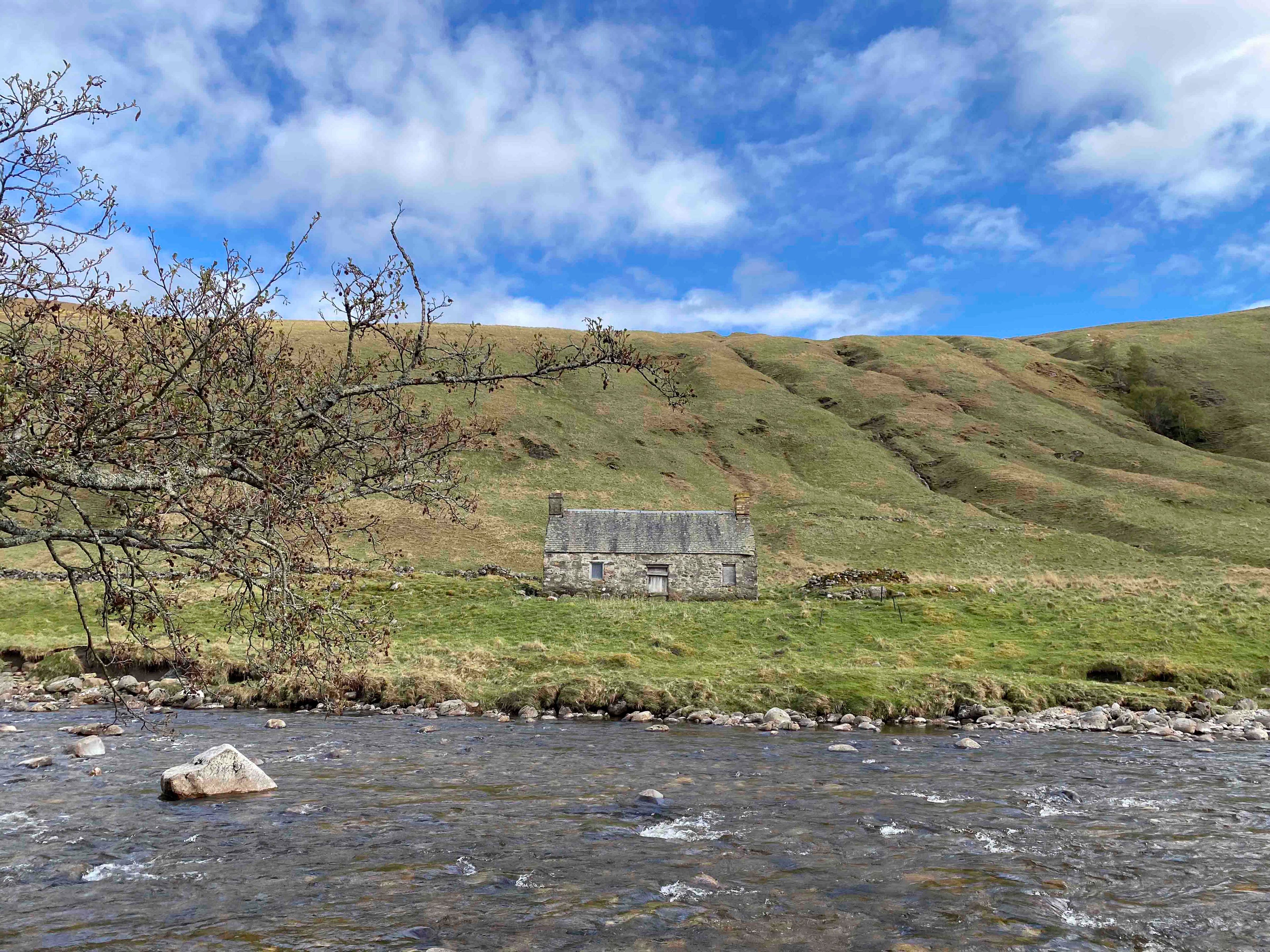 Stone Cottage on the River Tilt, Scotland