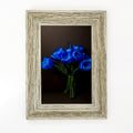 Framed Print Electric Blue Tulips Bouquet 4x6