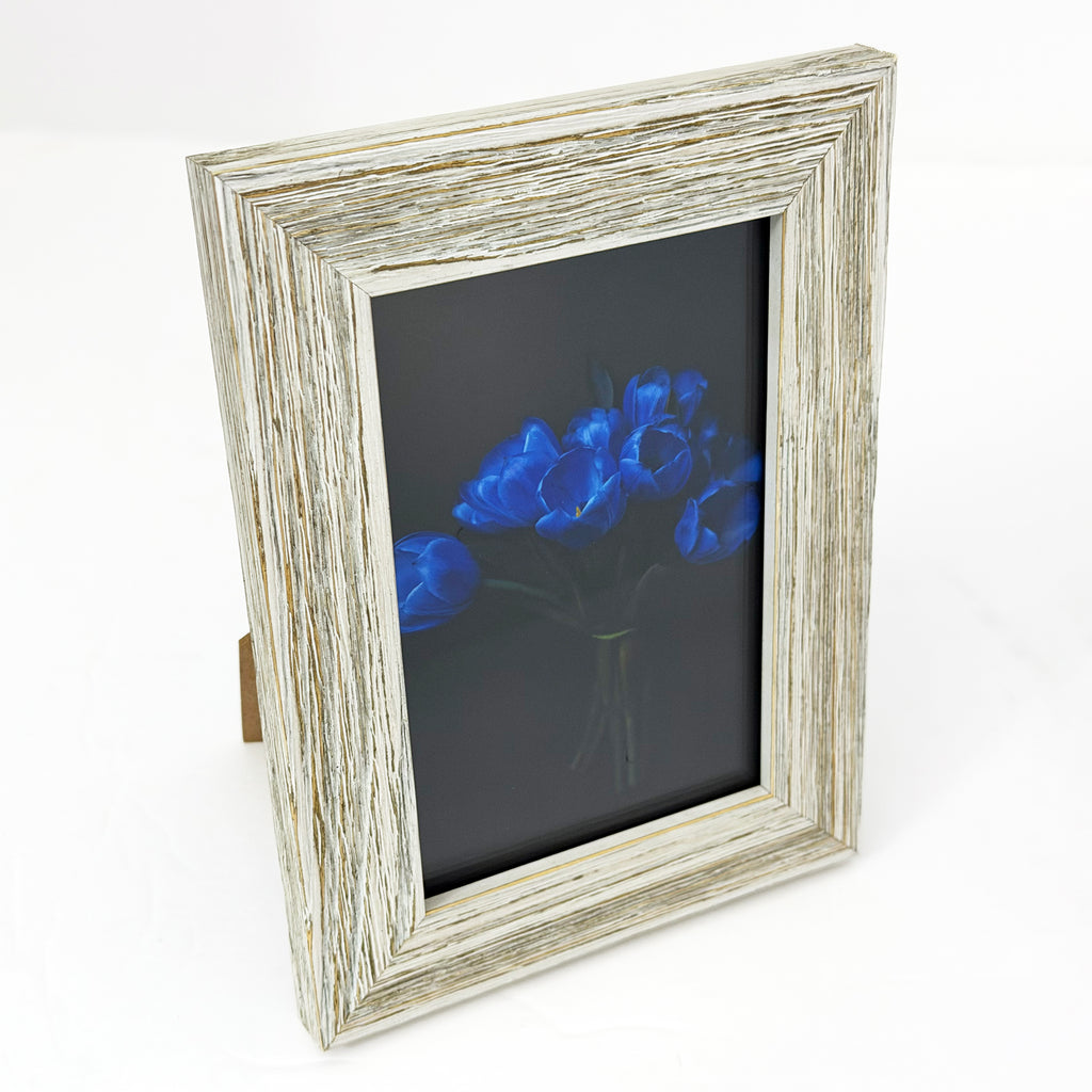 Framed Print Electric Blue Tulips Bouquet 4x6