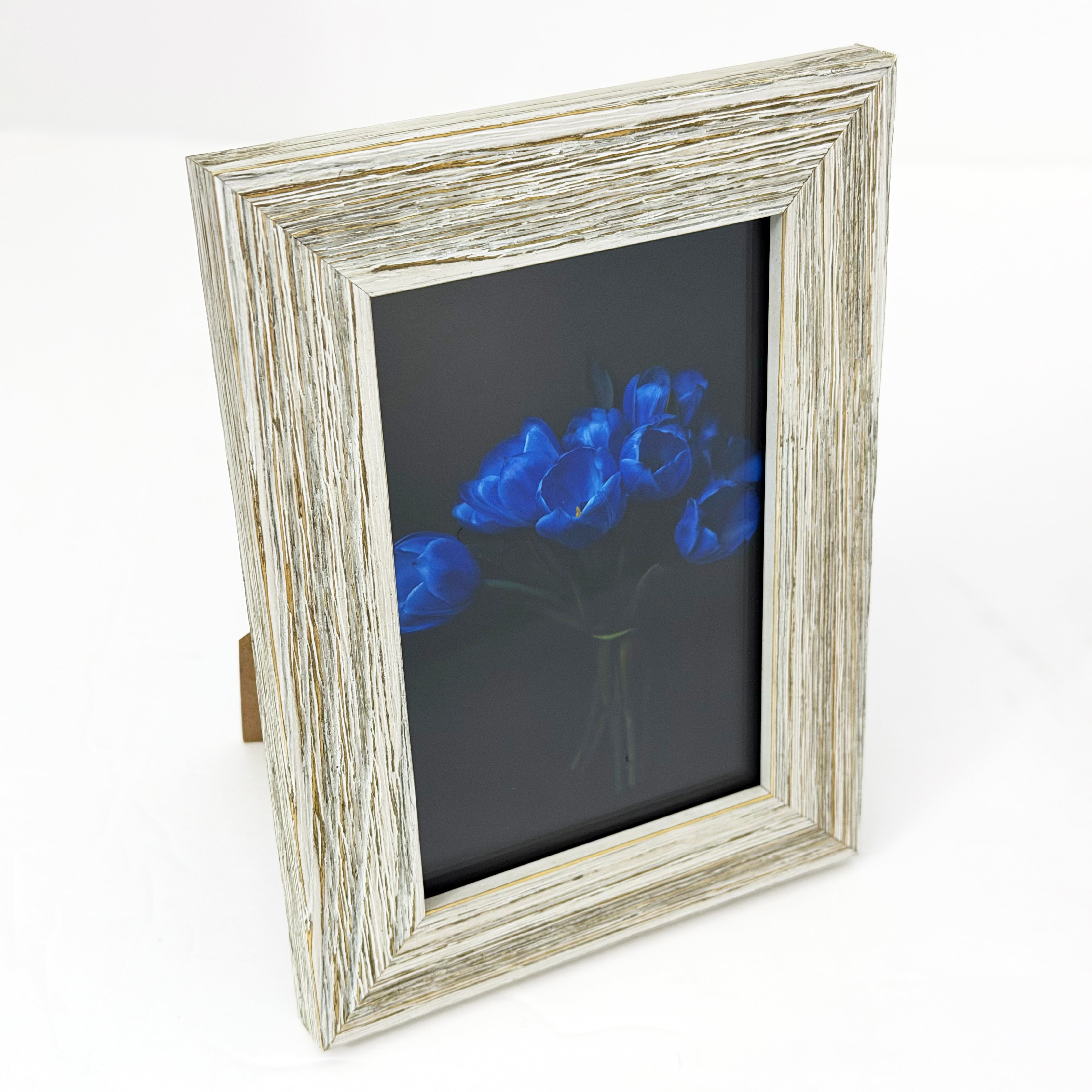 Framed Print Electric Blue Tulips Bouquet 4x6